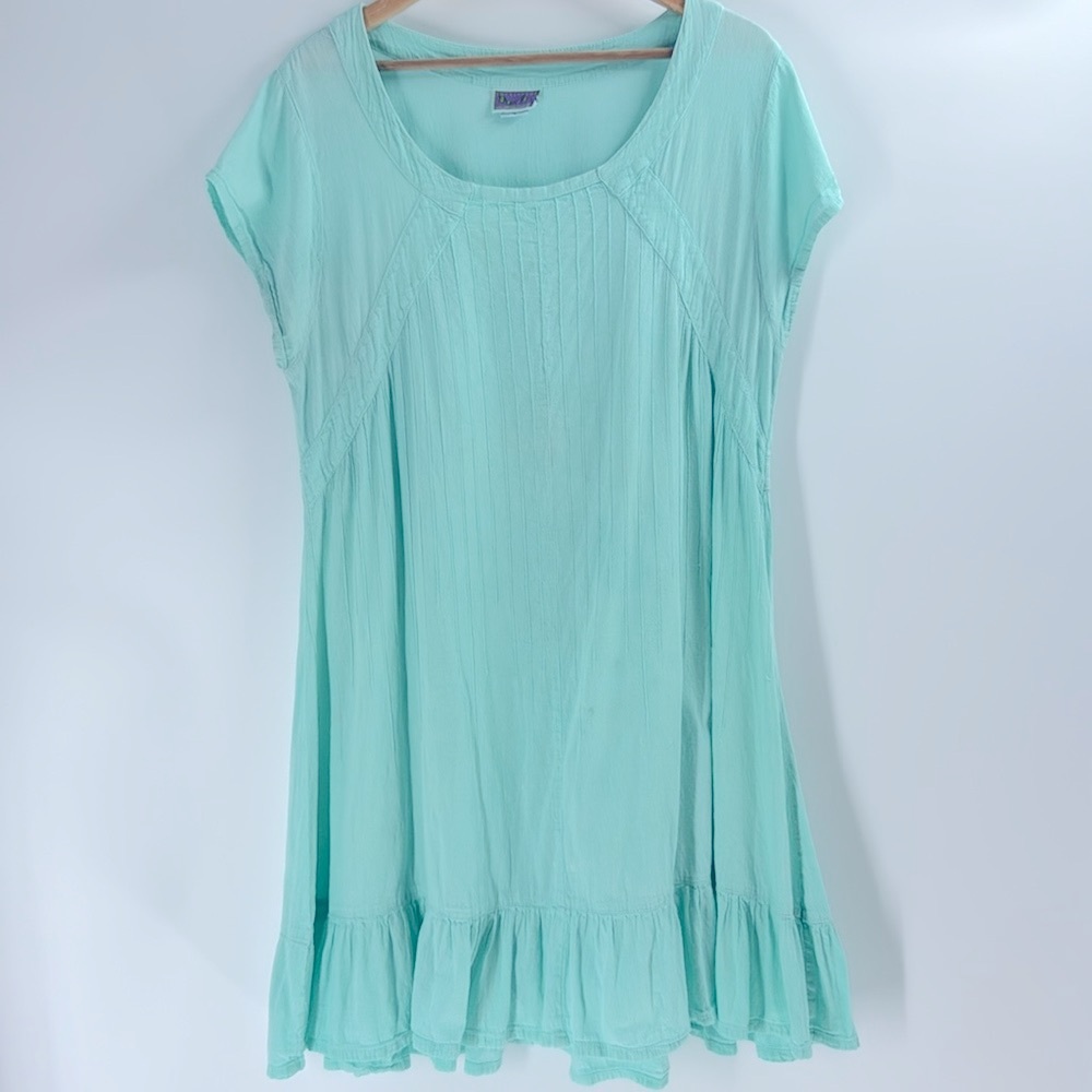 Eucalyptus Aqua blue summer cotton baby doll style dress relaxed fit